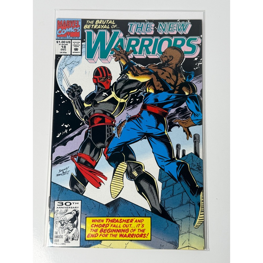New Warriors 18 Marvel Comics 1991 Night Thrasher Chord Mark Bagley Art